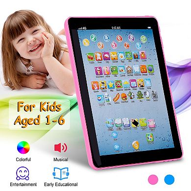 Baby Learning Tablet Toy, Educational Mini Touch Pad for Toddlers Ages 16 with ABC, Numbers & Words