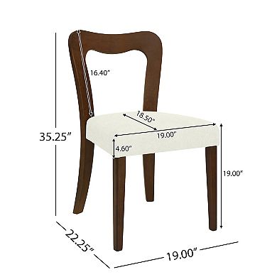 Fiona Upholstered Dining Chairs without Arm (Set of 2) by Christopher Knight Home