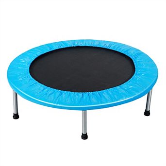 Gymax Folding Mini Trampoline Fitness Rebounder w/ Safety Pad