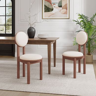 Quarry Upholstered Dining Chairs with Wood Frame (Set of 2) by Christopher Knight Home