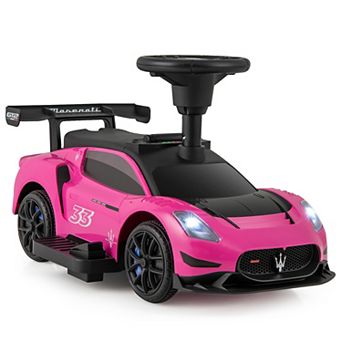 Gymax Electric Kids Ride on Push Car Maserati Licensed Foot to Floor Push Car w/Horn