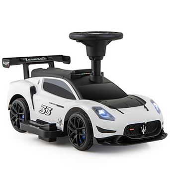 Gymax Electric Kids Ride on Push Car Maserati Licensed Foot to Floor Push Car w/Horn