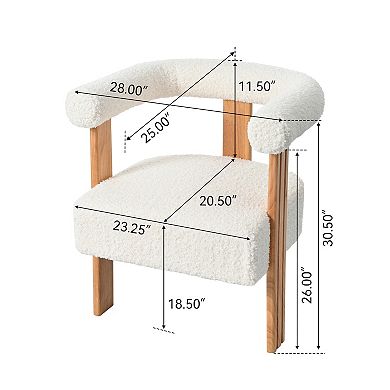 Teddy Cream Mid-Century Barrel Accent Chair by Christopher Knight Home