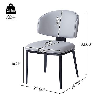 Saira Faux Leather Upholstered Dining Chairs (Set of 2) by Christopher Knight Home