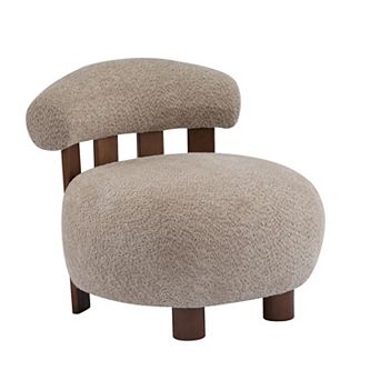 Modern Boucle Fabric Accent Chair by Christopher Knight Home