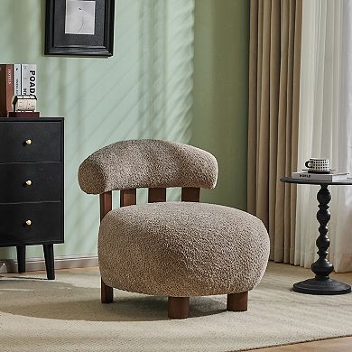 Modern Boucle Fabric Accent Chair by Christopher Knight Home