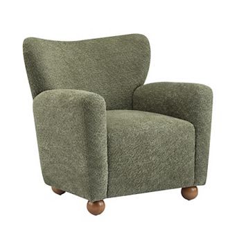 Cozy Wingback Fabric Armchair by Christopher Knight Home