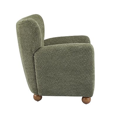 Cozy Wingback Fabric Armchair by Christopher Knight Home