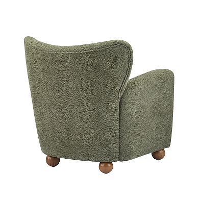 Cozy Wingback Fabric Armchair by Christopher Knight Home
