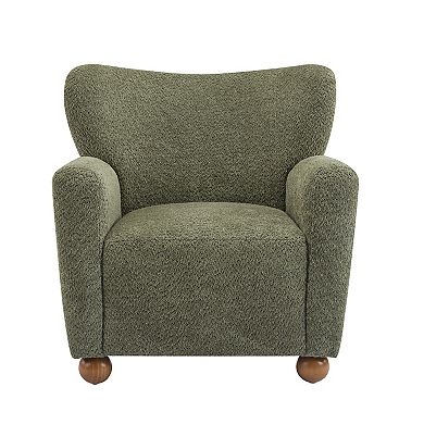 Cozy Wingback Fabric Armchair by Christopher Knight Home