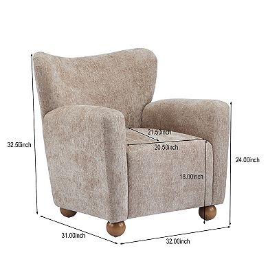 Cozy Wingback Fabric Armchair by Christopher Knight Home