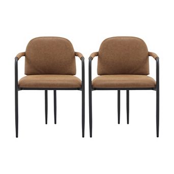 Xekio Dining Chairs with Iron Frame (Set of 2) by Christopher Knight Home