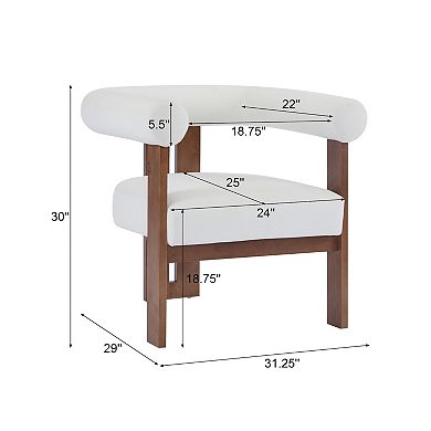 Brielle Round Arm Velvet Accent Chair by Christopher Knight Home