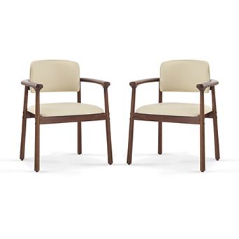 Mia Dining Room Chairs with PU Foam Seat (Set of 2) by Christopher Knight Home