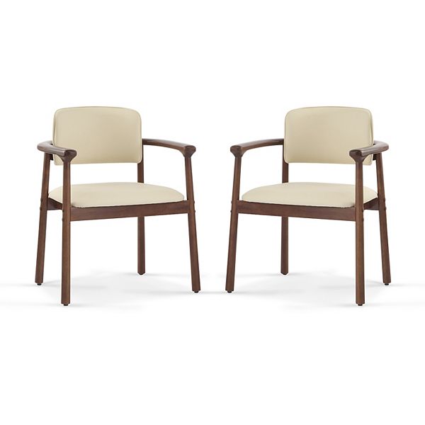 Mia Dining Room Chairs with PU Foam Seat (Set of 2) by Christopher