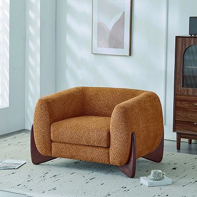 Clara Boucle Upholstered Armchair by Christopher Knight Home