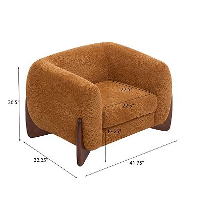 Clara Boucle Upholstered Armchair by Christopher Knight Home