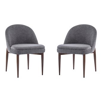 Rider Modern (Set of 2) Chenille Fabric Upholstered Dining Chairs by Christopher Knight Home