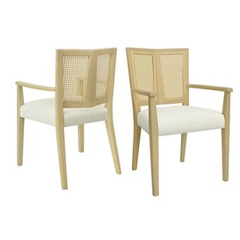 Johnny Upholstered Dining Arm Chairs (Set of 2) by Christopher Knight Home