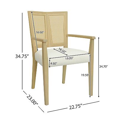 Johnny Upholstered Dining Arm Chairs (Set of 2) by Christopher Knight Home