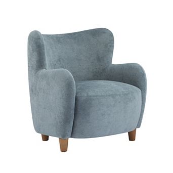 Lucia Velvet Wingback Armchair by Christopher Knight Home