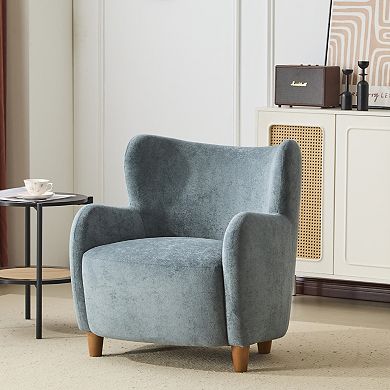 Lucia Velvet Wingback Armchair by Christopher Knight Home