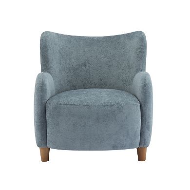 Lucia Velvet Wingback Armchair by Christopher Knight Home