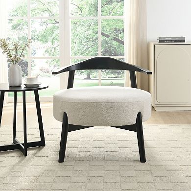 Modern Upholstered Accent Chair by Christopher Knight Home