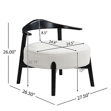 Modern Upholstered Accent Chair by Christopher Knight Home