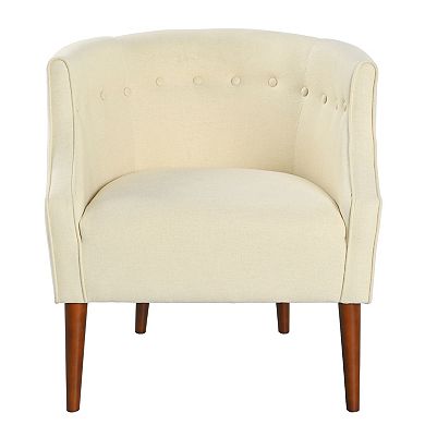 Clara Button-Tufted Fabric Club Chair by Christopher Knight Home