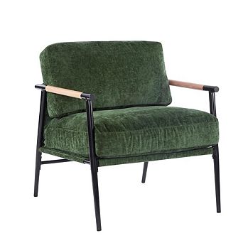 Christopher Knight Home Modern Armchair with Plush Cushions & Minimalist Metal Frame