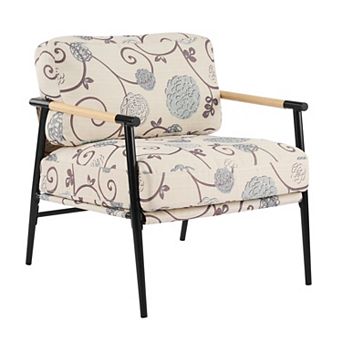 Christopher Knight Home Modern Armchair with Plush Cushions & Minimalist Metal Frame
