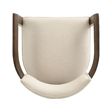 Dennis Upholstered Dining Chairs with Armrest (Set of 2) by Christopher Knight Home