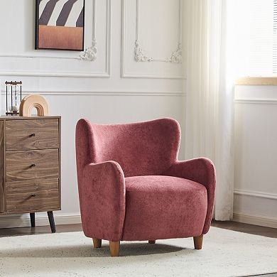 Lucia Velvet Wingback Armchair by Christopher Knight Home