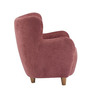 Lucia Velvet Wingback Armchair by Christopher Knight Home