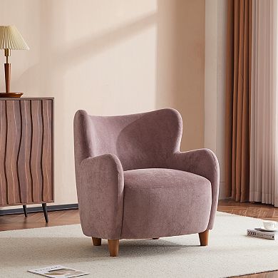Lucia Velvet Wingback Armchair by Christopher Knight Home