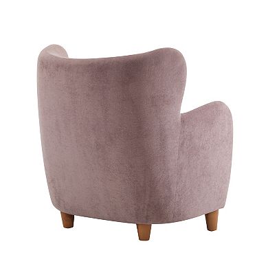 Lucia Velvet Wingback Armchair by Christopher Knight Home