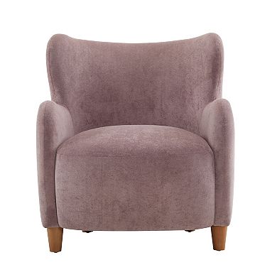 Lucia Velvet Wingback Armchair by Christopher Knight Home