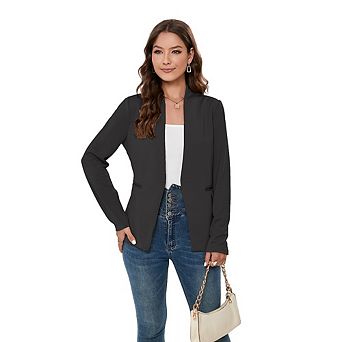 Womens Blazers Casual Loose JacketLong Sleeve Open Front Blazer Work Office Jacket