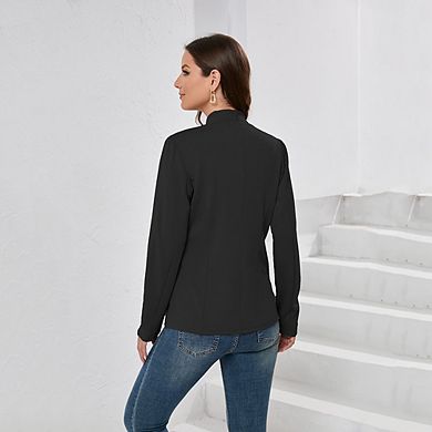 Womens Blazers Casual Loose JacketLong Sleeve Open Front Blazer Work Office Jacket