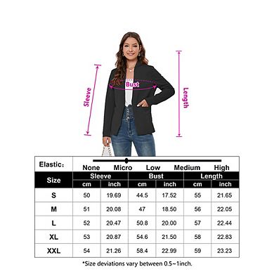 Womens Blazers Casual Loose JacketLong Sleeve Open Front Blazer Work Office Jacket