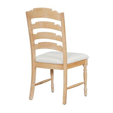 Whisen Traditional 4-Piece Upholstered Dining Chairs, Serrated Dining Backs