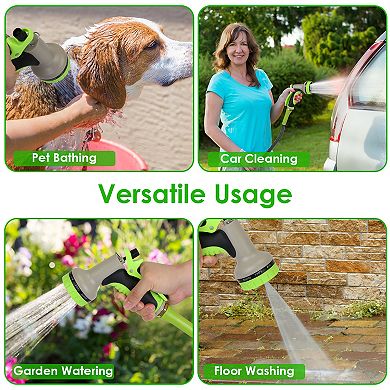 50FT Garden Hose Free Lightweight with 10-Pattern Nozzle & Storage Bag