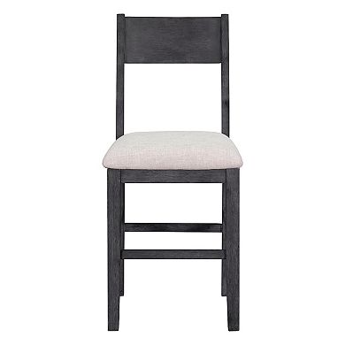 Whisen Farmhouse 5-Piece Compact Counter Height Dining Table Set with 1 Table and 4 Chairs