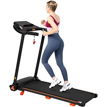 Whisen 2.5HP Quiet Folding Treadmill with Heart Rate Sensor, USB Charge Station, Bluetooth Speaker