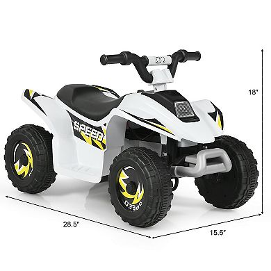 Gymax 6V Kids Electric Quad ATV 4 Wheels Ride On Toy Toddlers Forward & Reverse