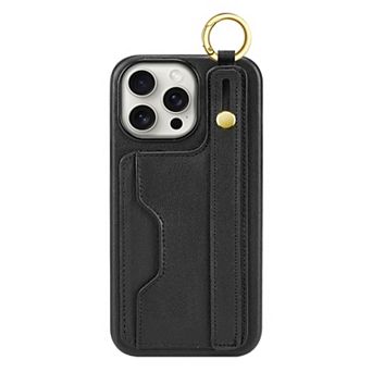 SAHARA - Indy Series Leather Wallet FingerGrip Case - iPhone 15 Pro Max