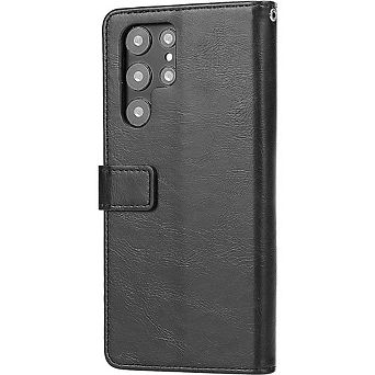 SAHARA - Indy Series Genuine Leather Wallet Case - Samsung Galaxy S23 Ultra