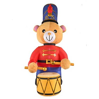 15' Animated Drummer Bear