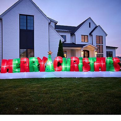 20' MERRY CHRISTMAS Running Light Show